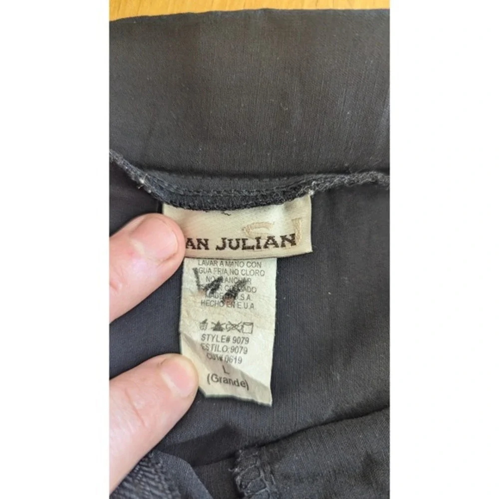 Jan Julian Black Strapless Mini Dress Full Zip‎ Front Pockets Party